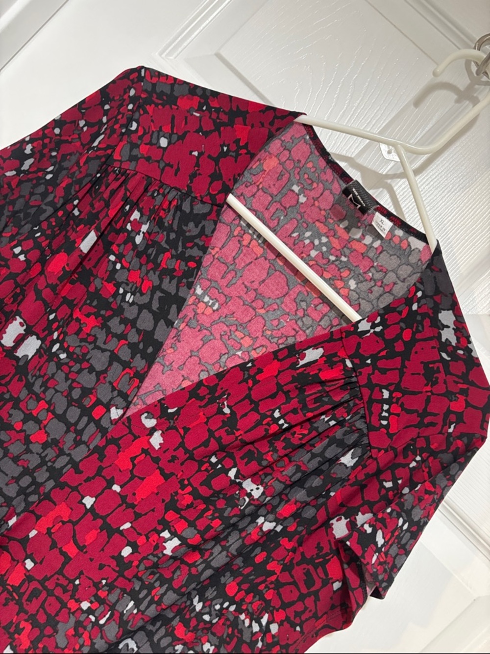 MARC BOUWER Red and Black Women's Dress with Cummerbund Tie Waist